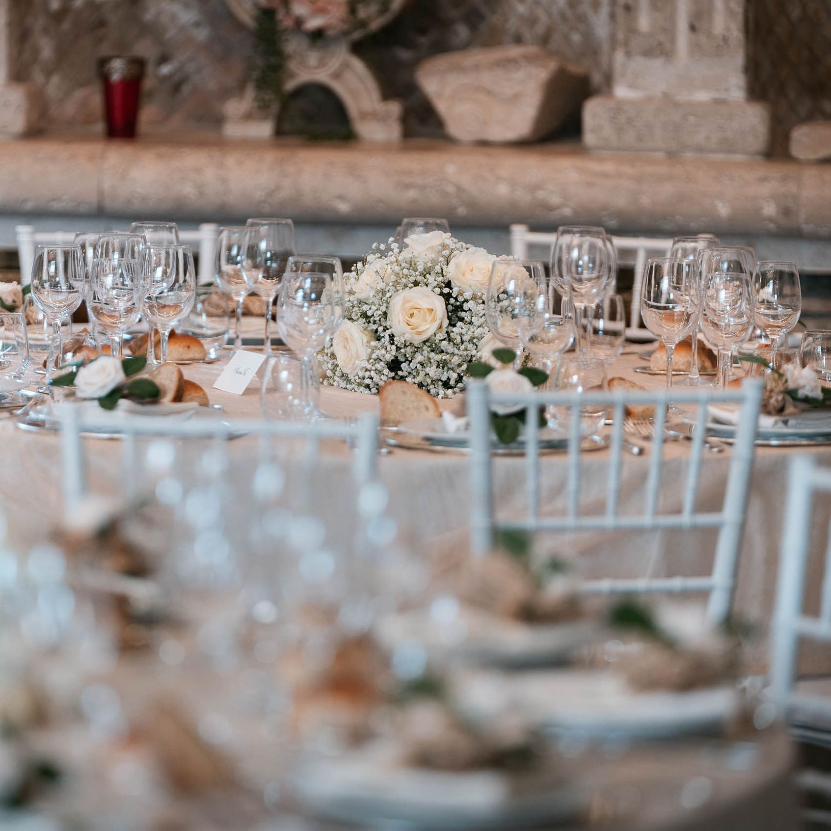 Allestimento personalizzato a Villa Monte d’Oro